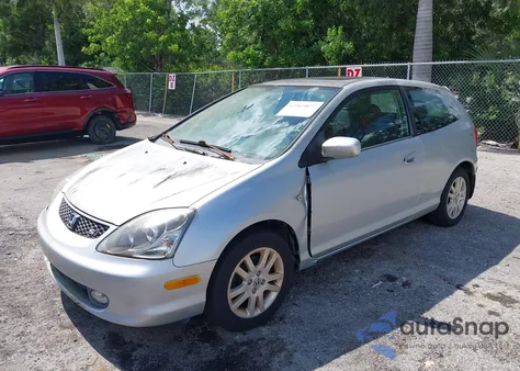 2002 Honda Civic Si из США, поврежденный, VIN SHHEP33572U301975